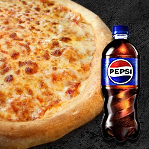 $11.00 small 1 topping pizza and a 20 0z soda
